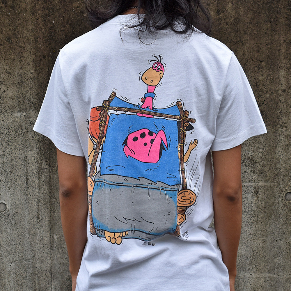 90’s The Flintstones 両面プリント 海外アニメ キャラ Tシャツ USA製 230614H