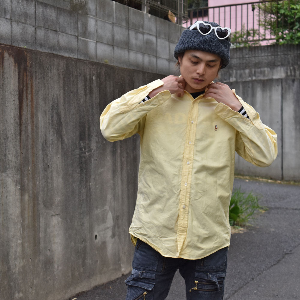 90's Ralph Lauren/ラルフ ローレン “YARMOUTH” レモンイエロー ボタンダウンシャツ 230607