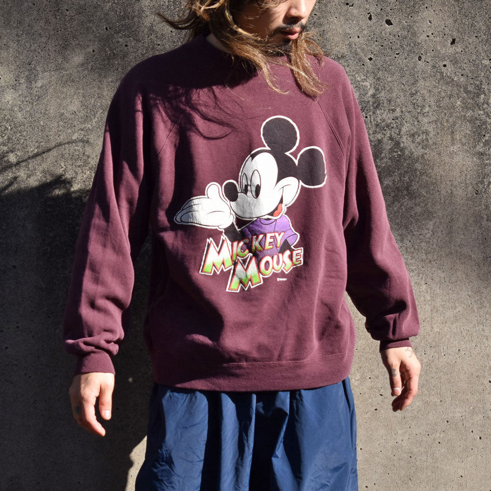 90’s Disney “MICKEY MOUSE“ スウェット USA製 240107H