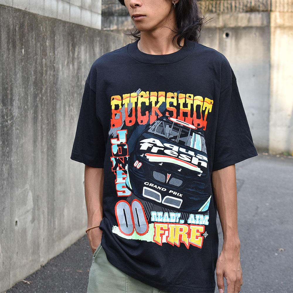 90's デッドストック! “Buckshot Jones/バックショット・ジョーンズ #00” レーシング Tシャツ USA製 230817