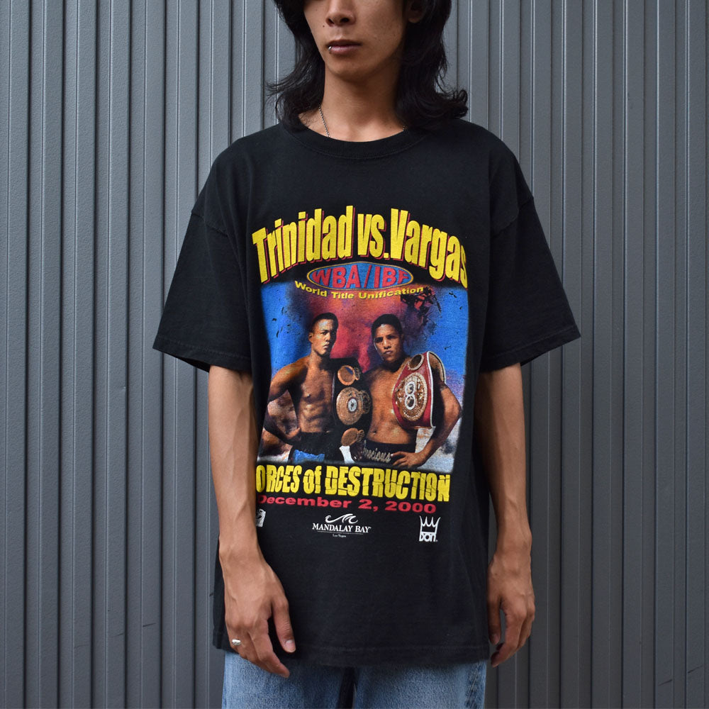 Y2K WBA "Trinidad vs Vergas" ボクシング Tシャツ 230617