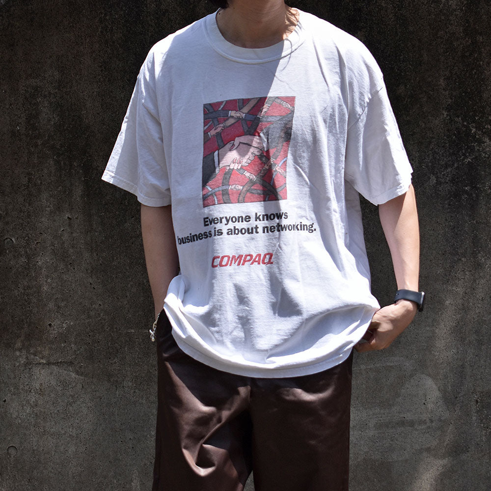 90-00's GILDAN “Compaq” 企業 Tシャツ 240503
