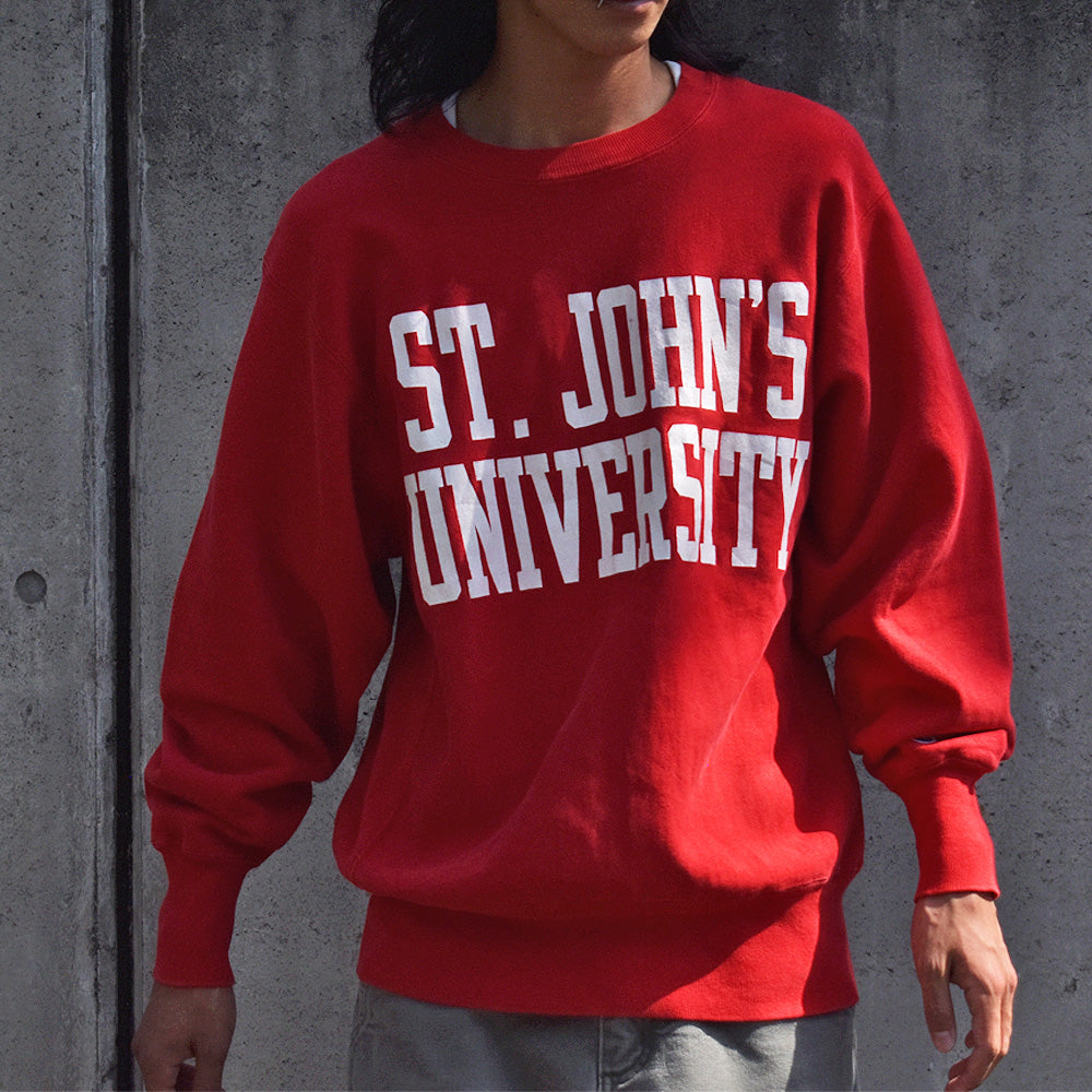 90's Champion/チャンピオン “ST. JOHN'S UNIVERSITY” RWスウェット USA製 230517
