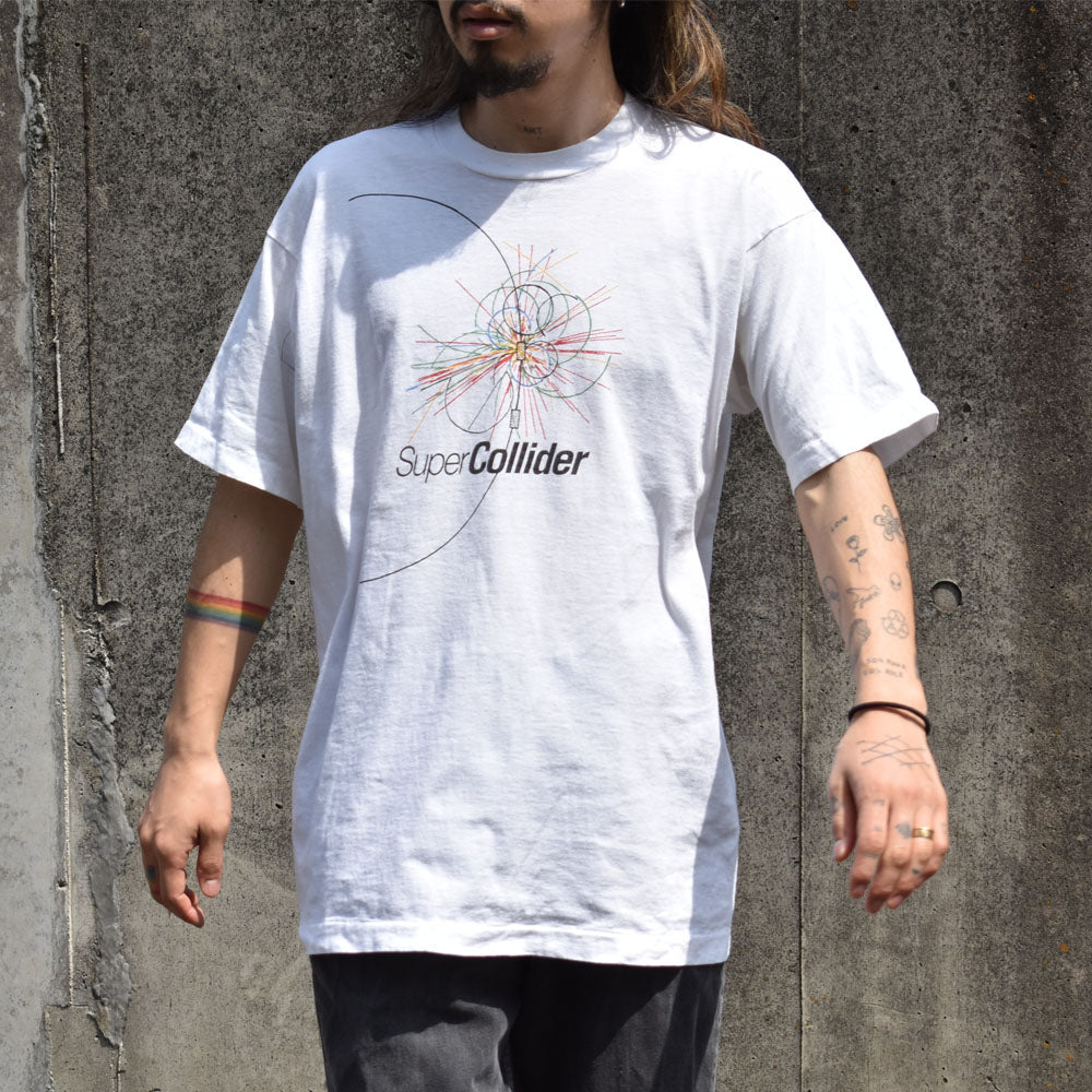 90’s “Super Collider” アート Tシャツ USA製 240404