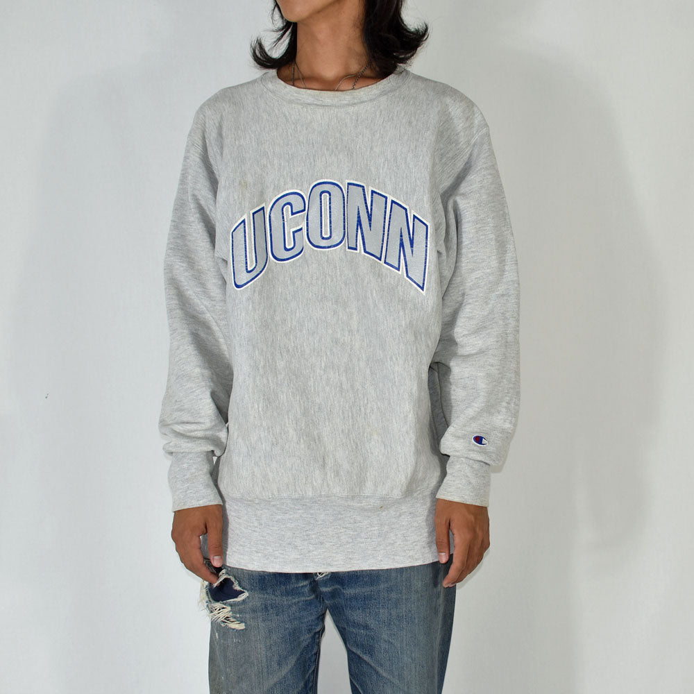 90's Champion/チャンピオン "UCONN" RWスウェット USA製 230711