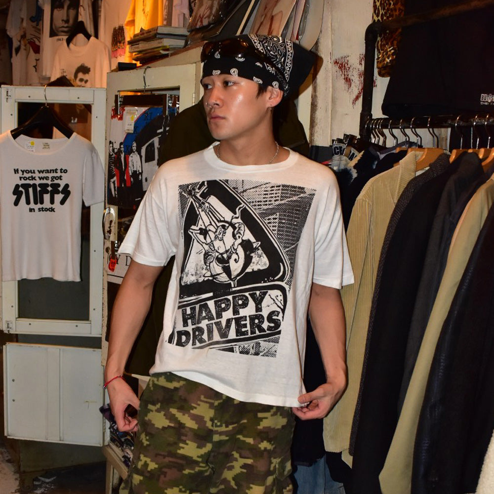 80's Happy Drivers サイコビリー フレンチパンク ロックTシャツ 260929H