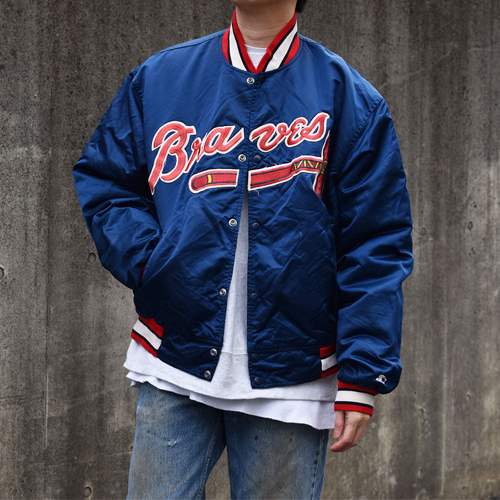 90's STARTER "Atrlanta Braves" ナイロンスタジャン 231127
