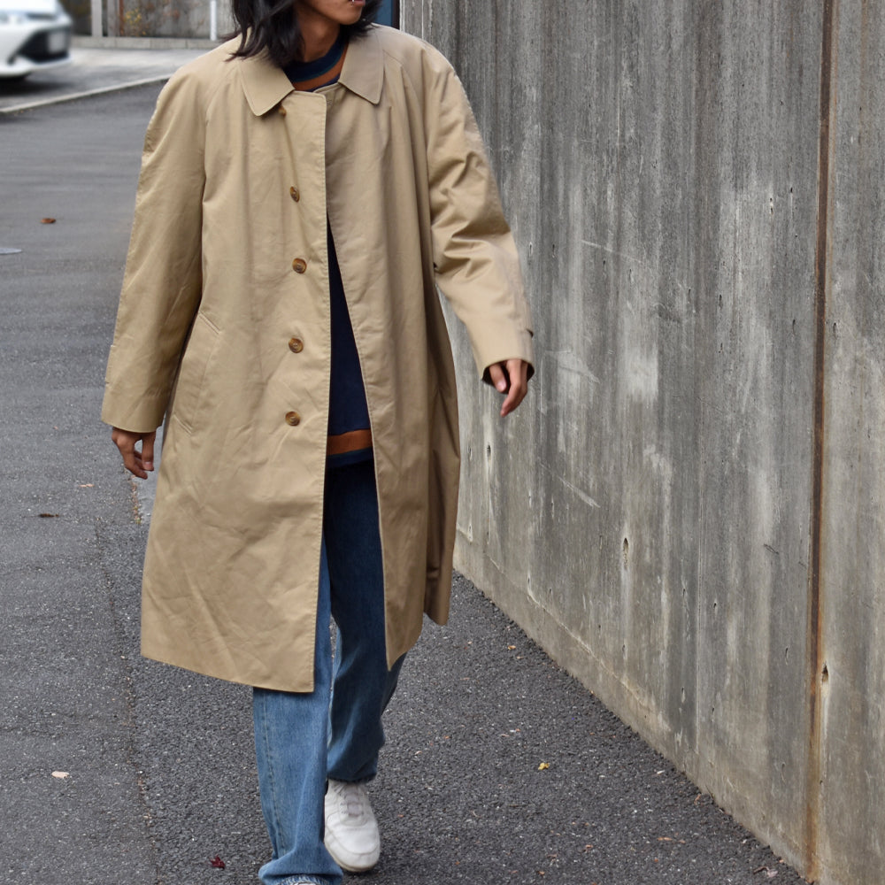 80's Aquascutum クラブチェック ステンカラーコート 英国製 231213