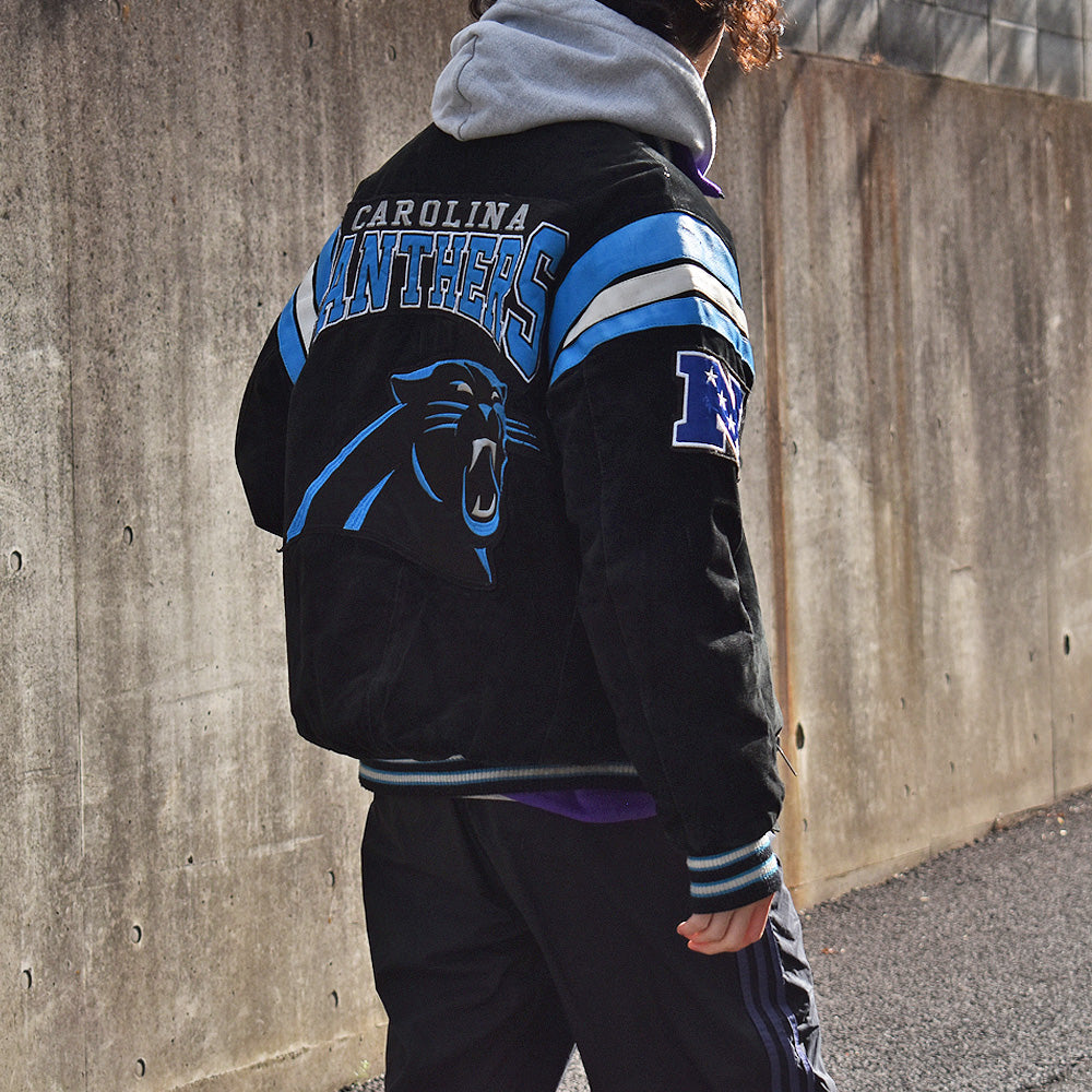“NFL CAROLINA PANTHERS” スエードレザー アワードジャケット 231125