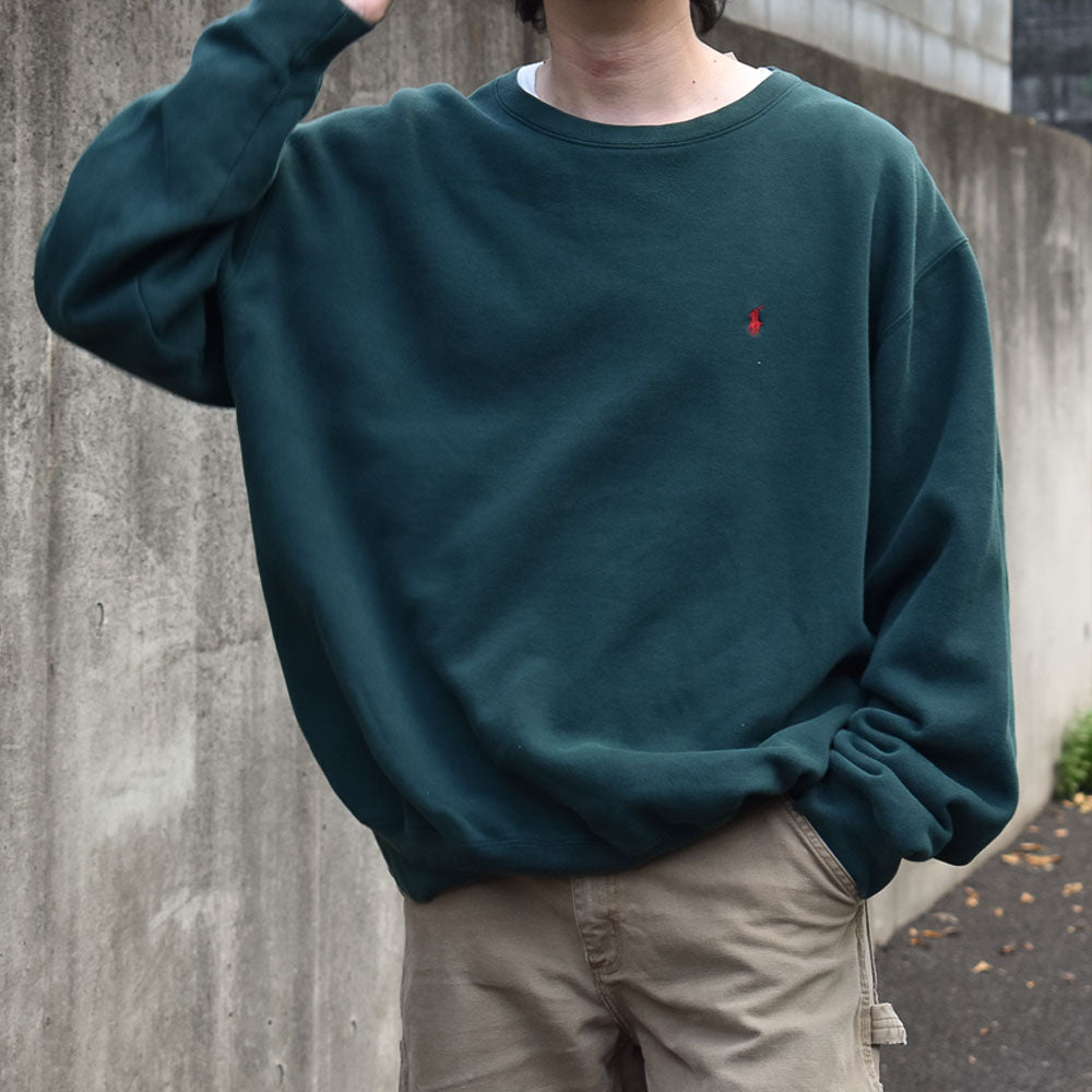 90's Polo Ralph Lauren ワンポイント GRN スウェット 230914