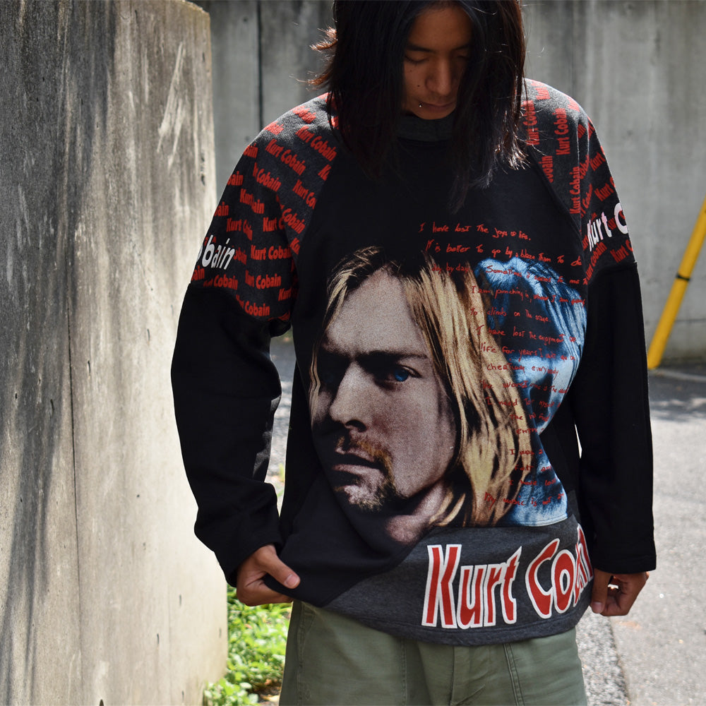 90's デッドストック! NIRVANA "Kurt Cobain" ラグラン スウェット EURO製 231028H