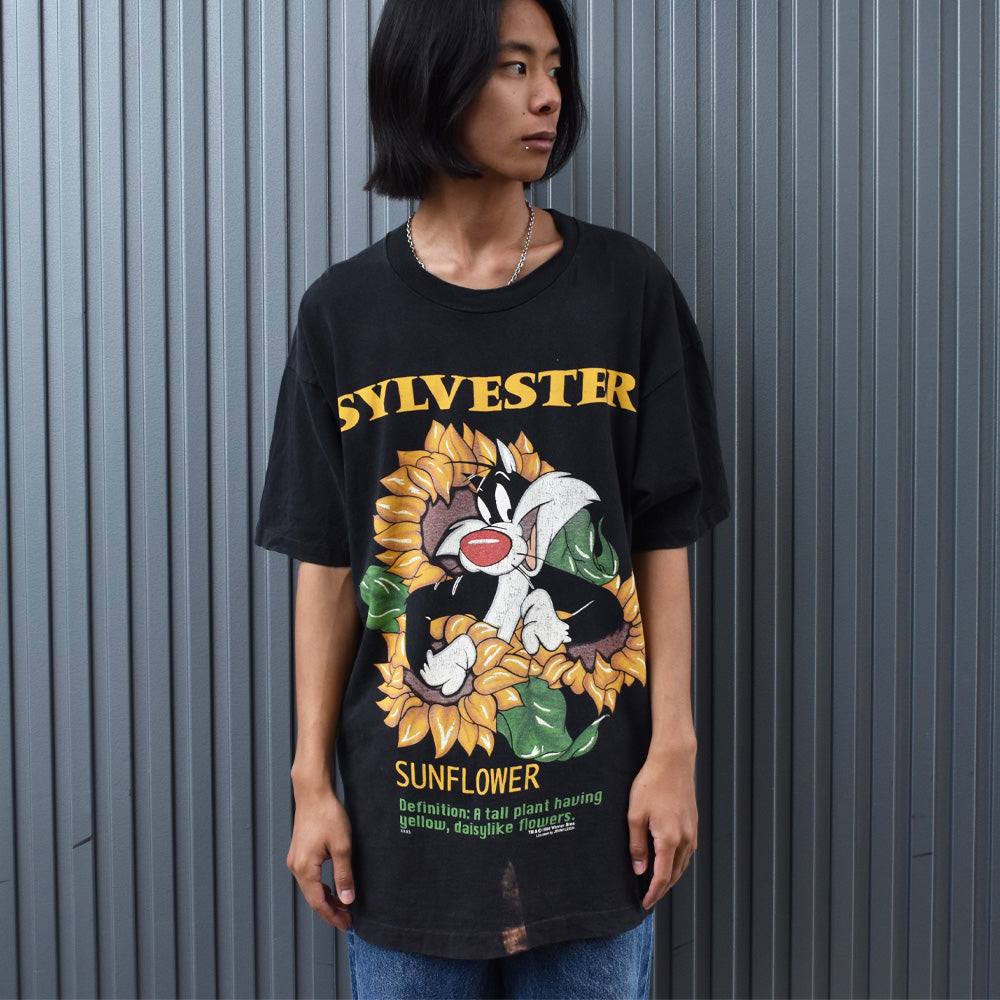90’s Looney Tunes “SILVESTER SUNFLOWER” キャラ Tシャツ 231001