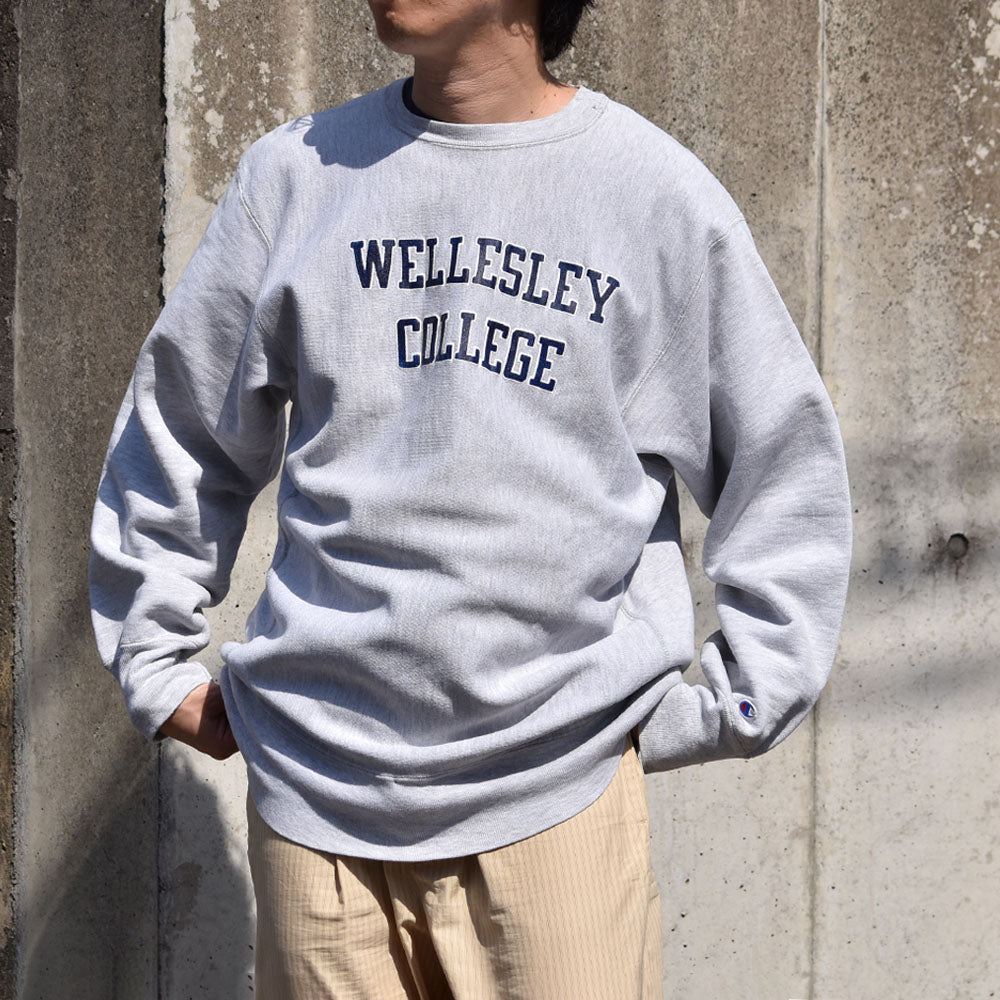80's Champion/チャンピオン "WELLESLEY COLLEGE" RWスウェット USA製 230520