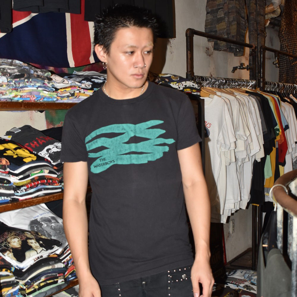80's THE WATERBOYS "Wave Logo" ポストパンク ロックTシャツ 260904H