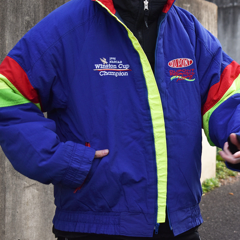 90's NASCAR “Jeff Gordan #24” 中綿入り レーシングジャケット USA製 231203