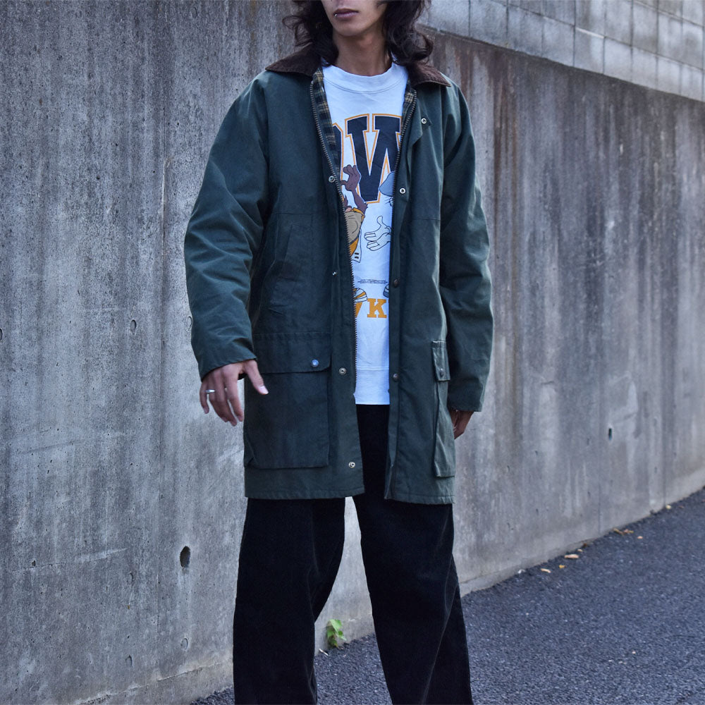 80-90's Oxford Blue オイルドコットンジャケット ENGLAND製 231021