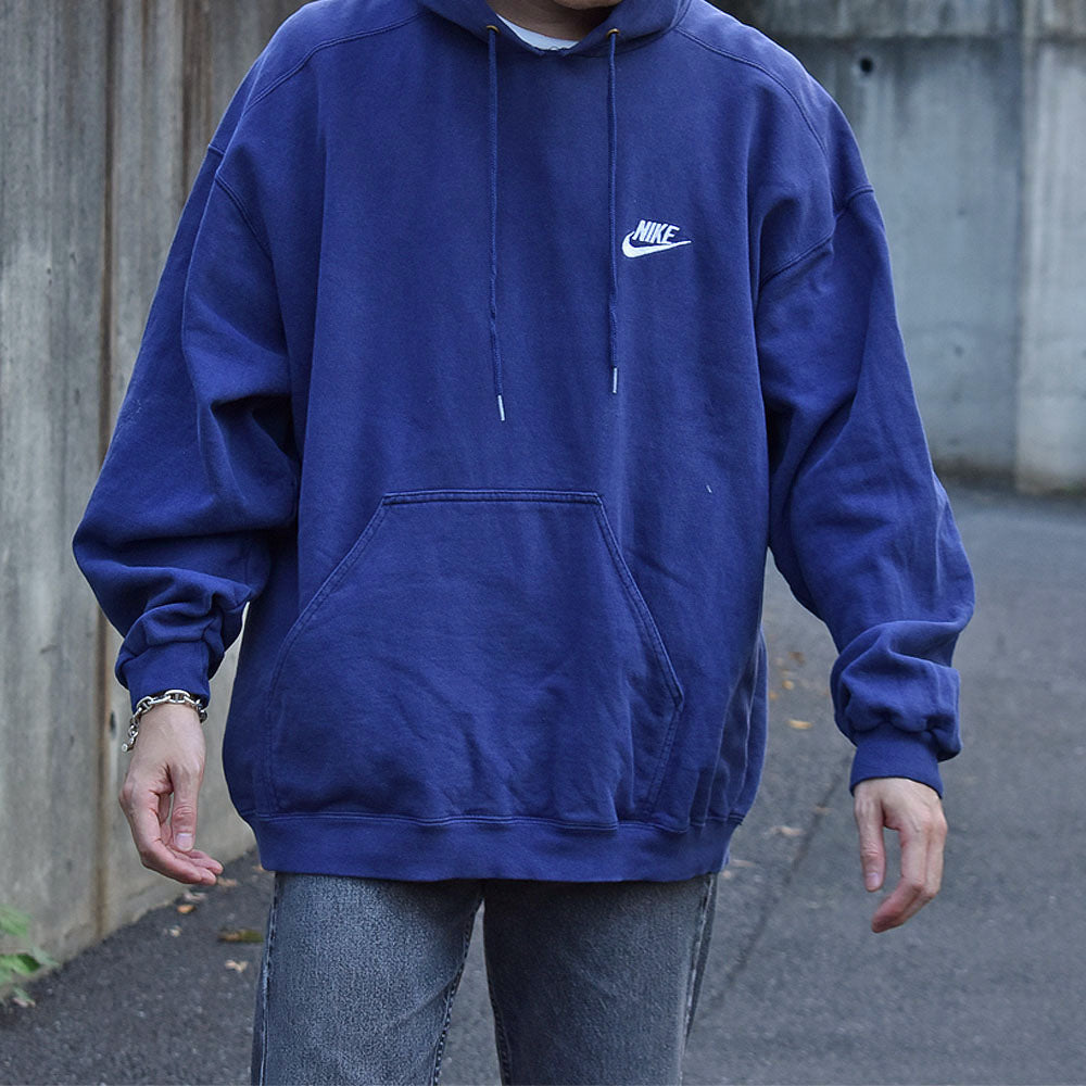 90's NIKE/ナイキ 刺繍ロゴ プルオーバーパーカー USA製 230912
