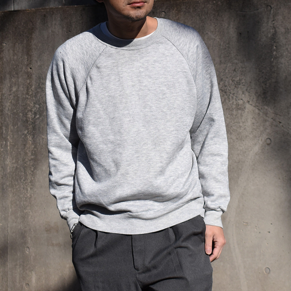 80’s BASSETT WALKER 無地 XL!ラグランスウェット USA製 250122