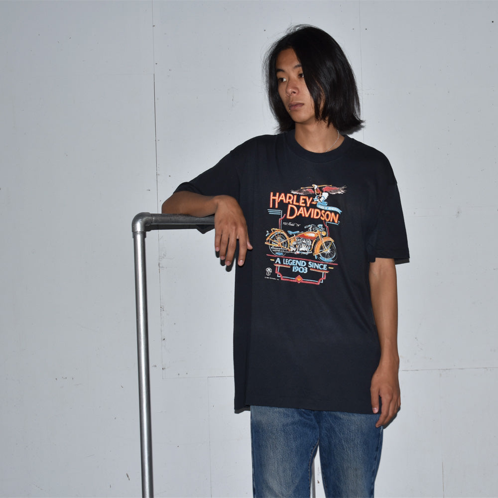 80’s Harley-Davidson ”A LEGEND SINCE 1903” バイク Tシャツ USA製 220531H
