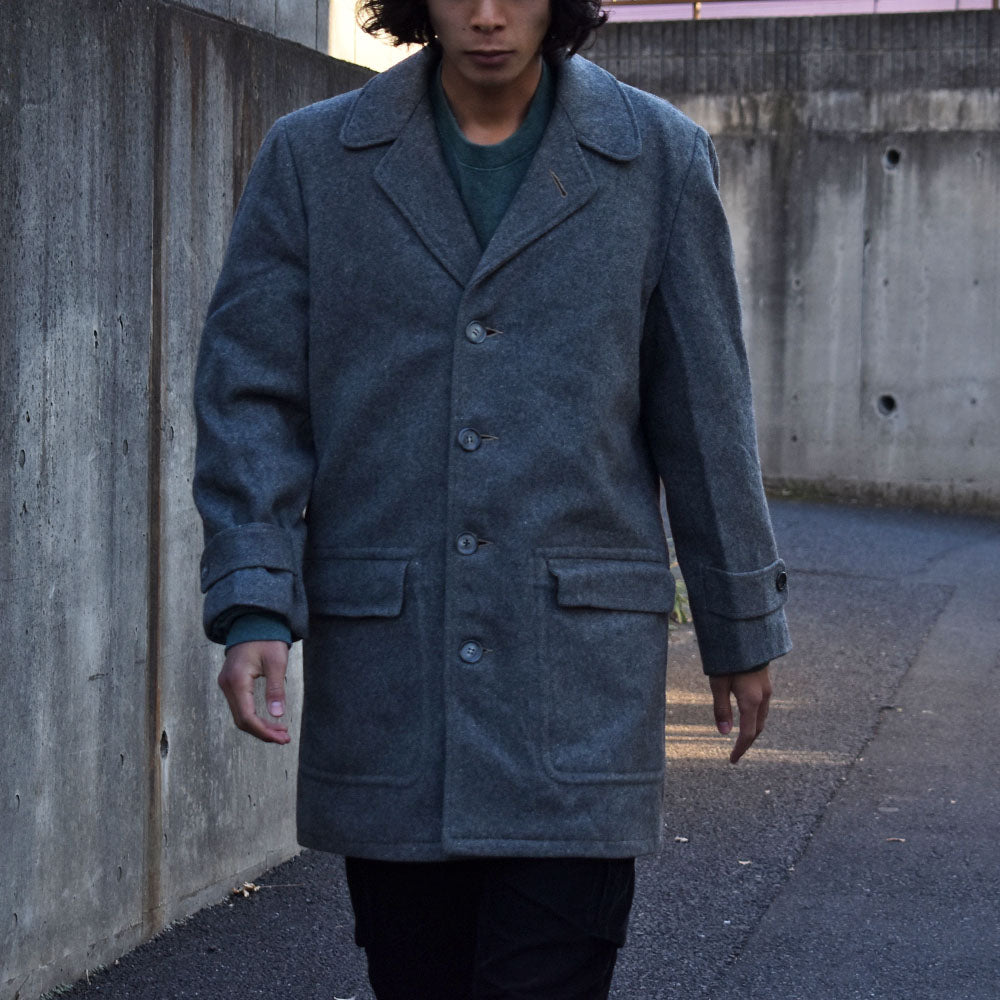 50-60’s Bond STYLE MANOR Milium 裏地付き ウールコート 231226
