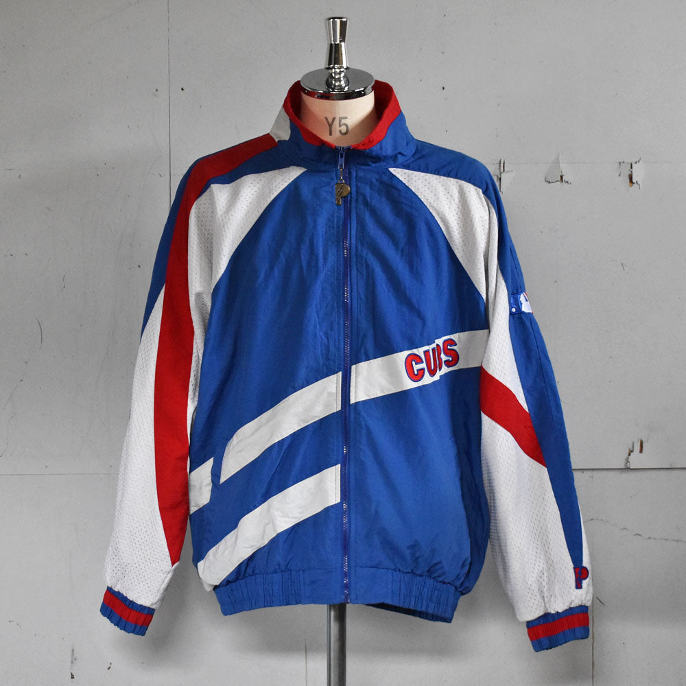90’s PRO PLAYER ”MLB CHICAGO CUBS” トリコロールカラー ナイロンジャケット 240412