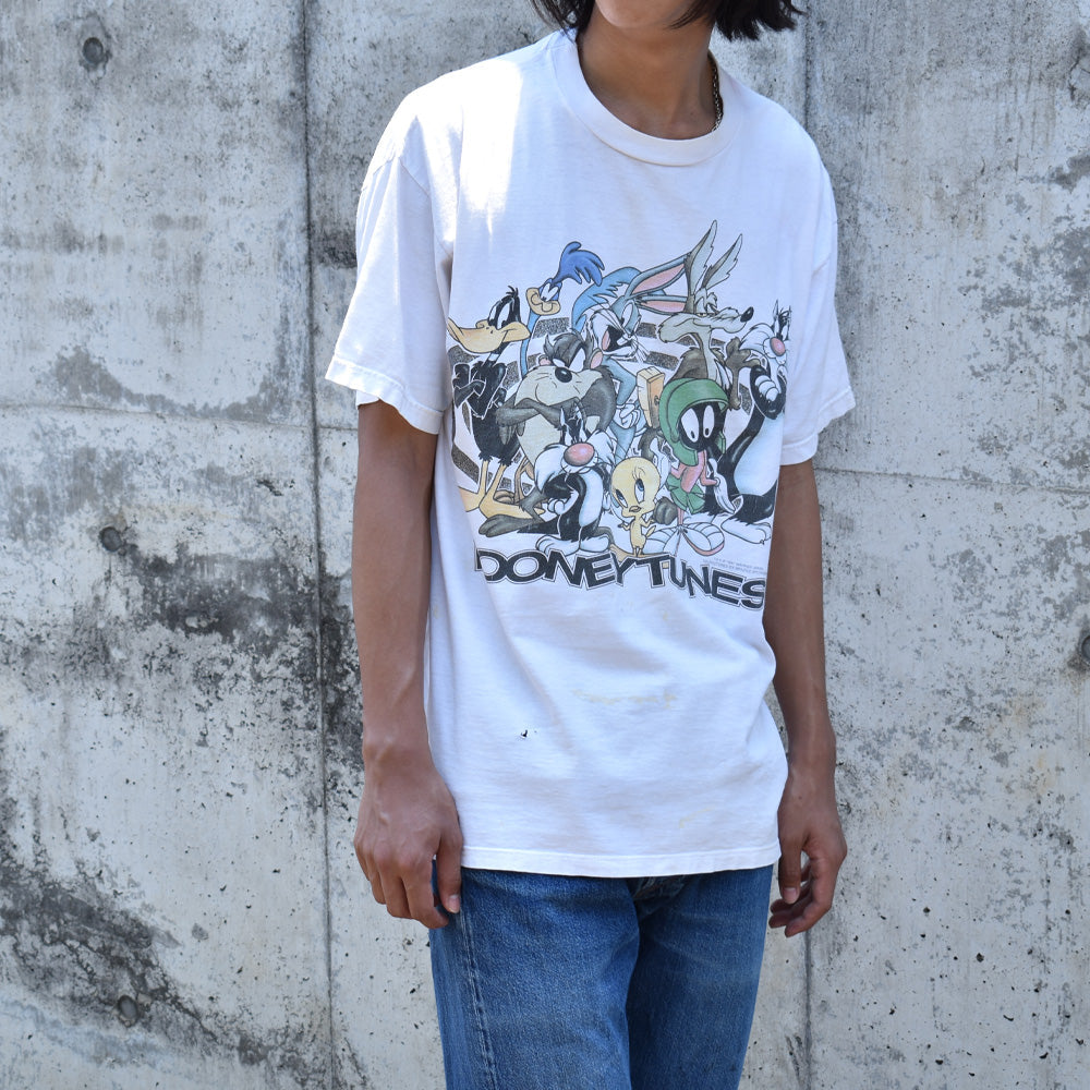 90’s Looney Tunes ラメプリント! キャラクター Tシャツ USA製 250417