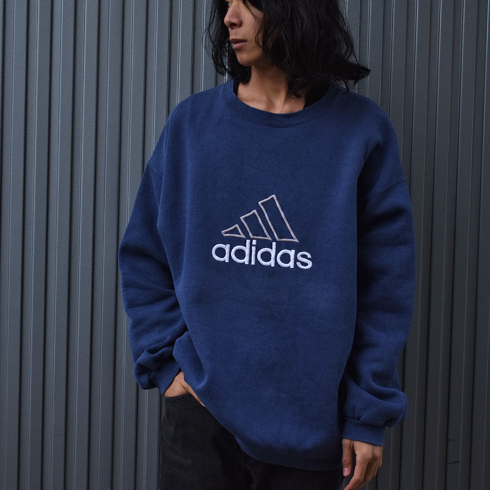 90’s Adidas 刺繍 logo スウェット 231003