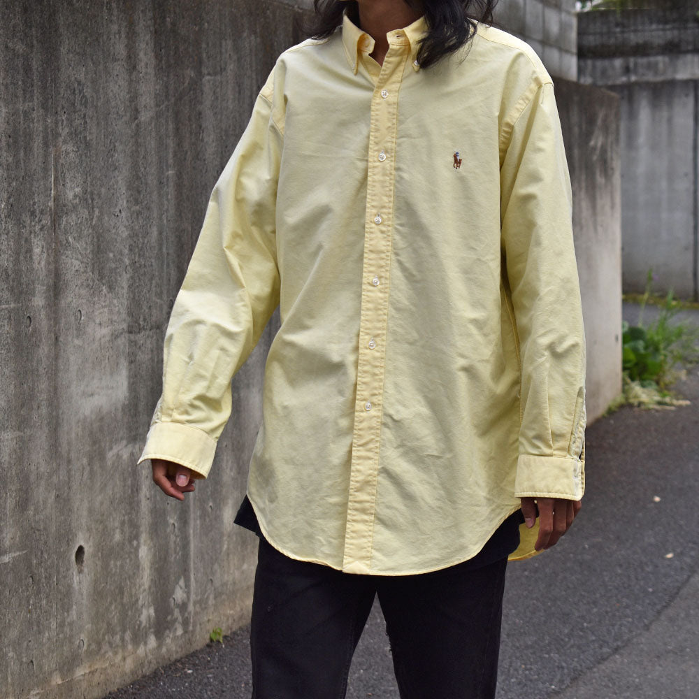 Ralph Lauren/ラルフ ローレン “CLASSIC FIT” イエロー ボタンダウンシャツ 230601