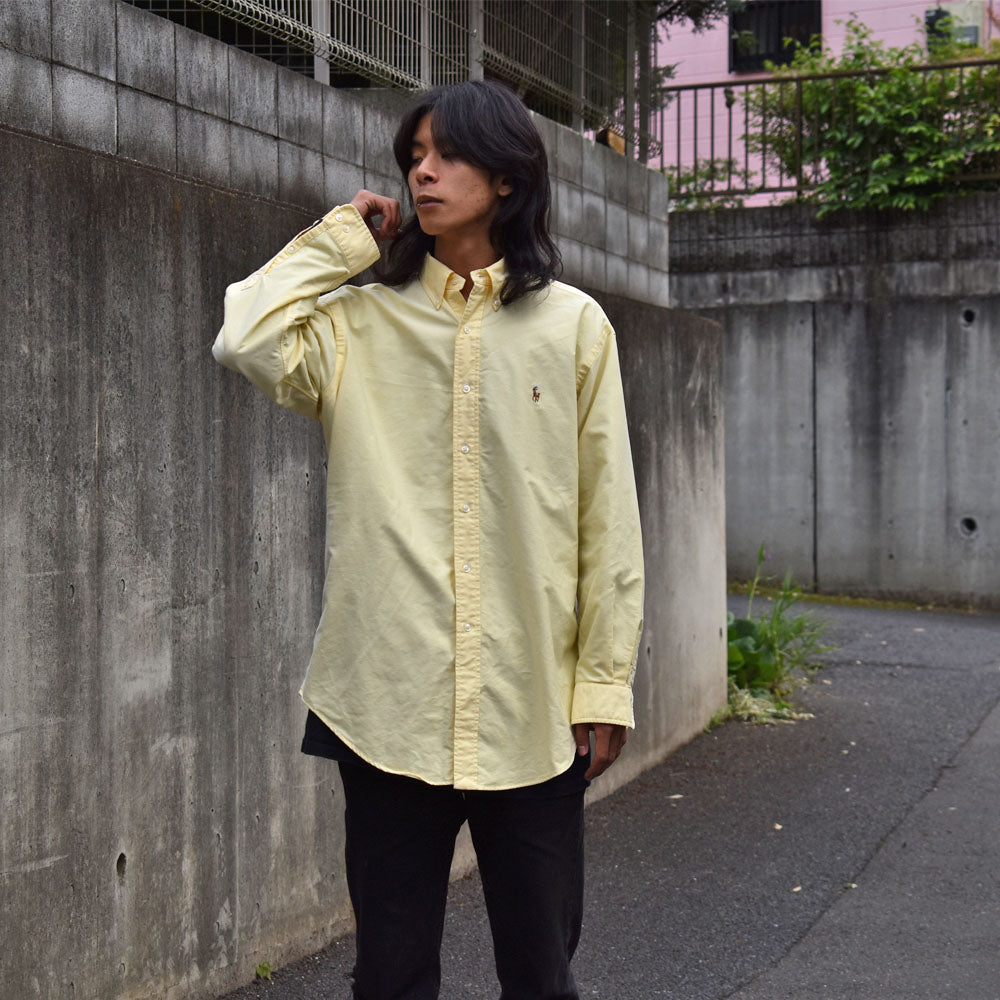 Ralph Lauren/ラルフ ローレン “CLASSIC FIT” イエロー ボタンダウンシャツ 230601