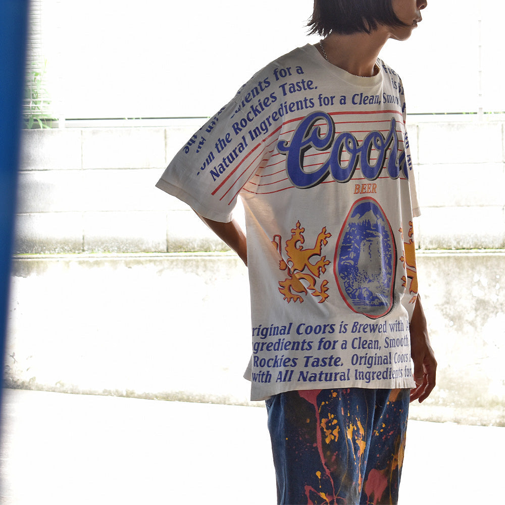 90's Coors/クアーズ “BEER” AOP Tシャツ USA製 230803