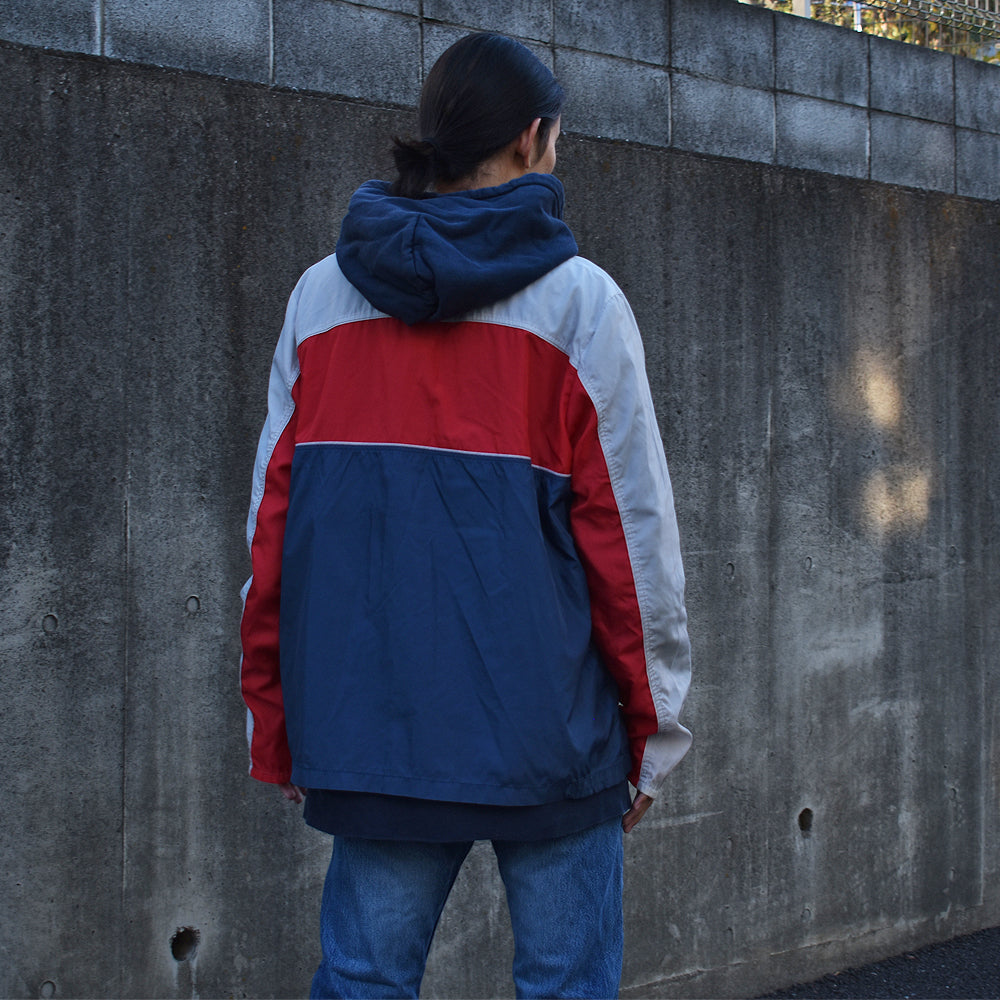 80’s NIKE 紺タグ!パッカブル仕様 ハーフジップ ナイロンプルオーバー 240303H