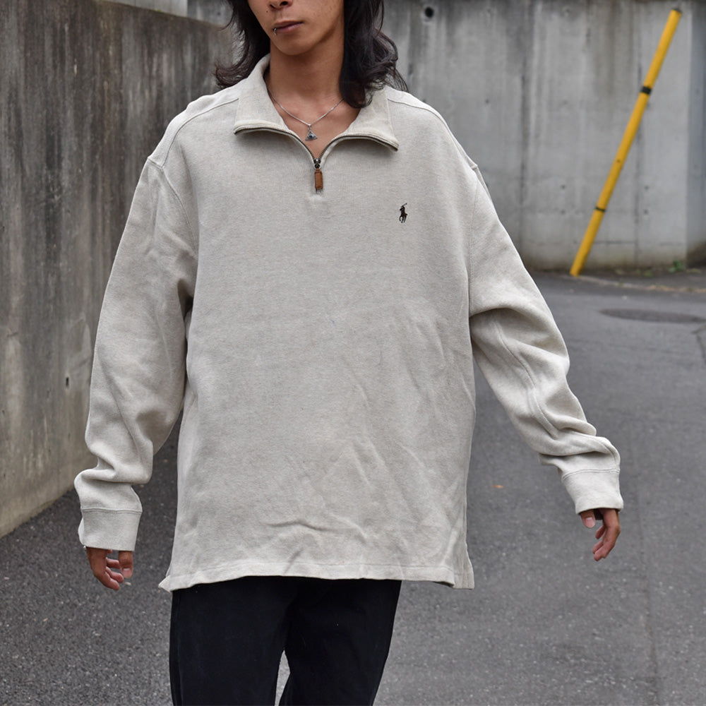 ポロ ラルフ ローレン HALF ZIP SWEAT1回着用のみ - トレーナー/スウェット