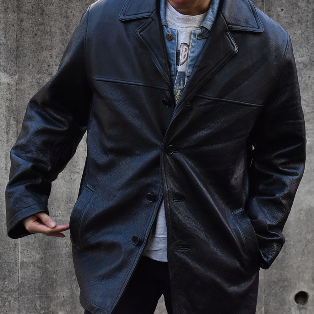 90-00’s WILSONS LEATHER レザージャケット カーコート 240312H