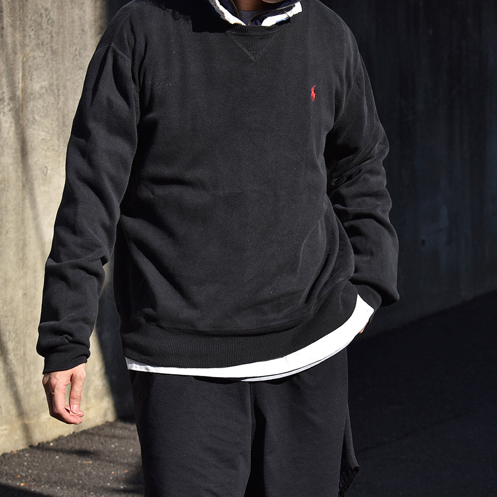 Polo Ralph Lauren/ポロ ラルフ ローレン ワンポイント BLK スウェット 230724