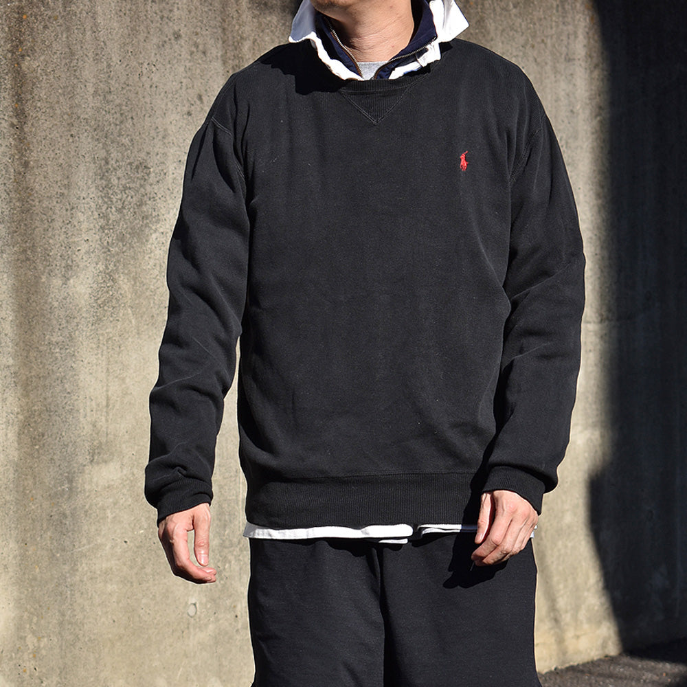 Polo Ralph Lauren/ポロ ラルフ ローレン ワンポイント BLK スウェット 230724