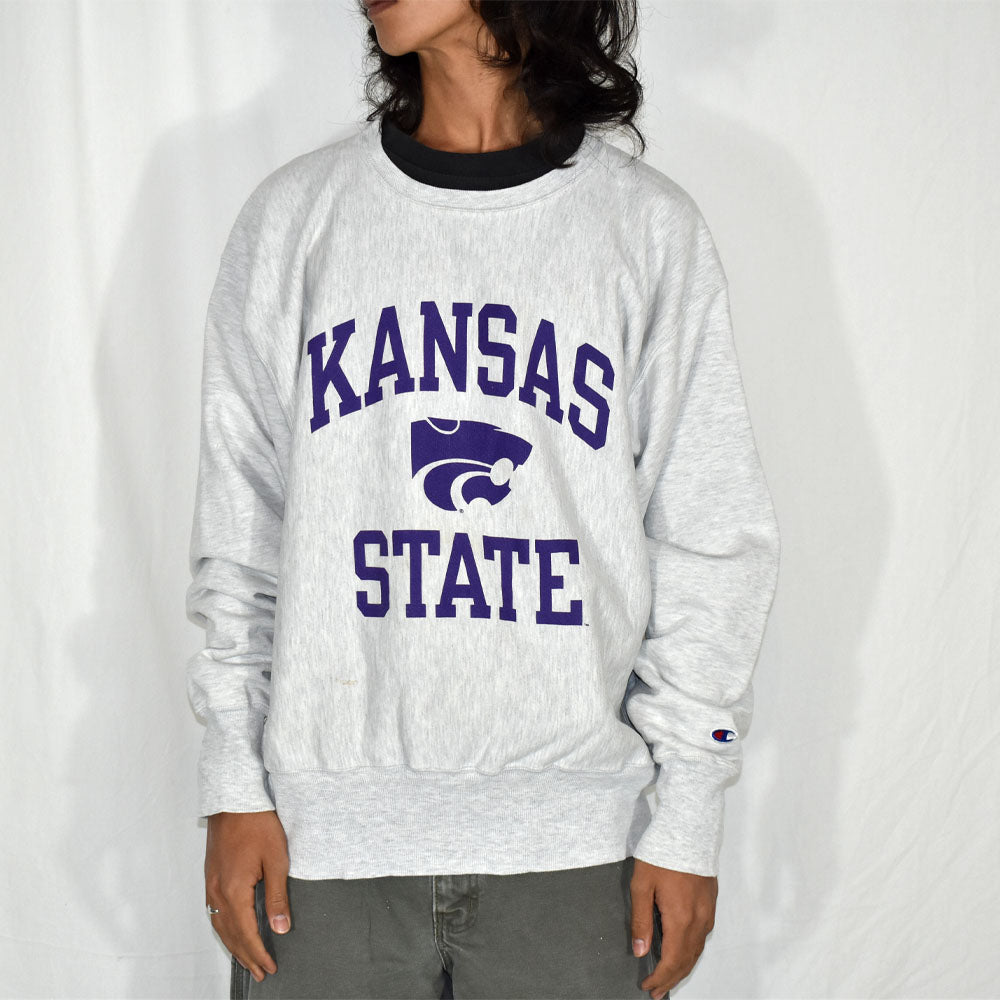 Y2K Champion “KANSAS STATE” RWスウェット 231120
