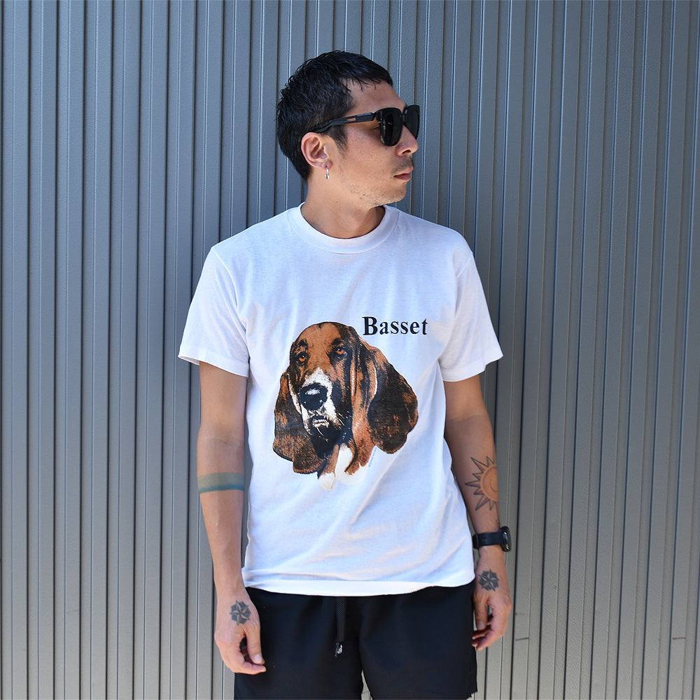 90’s Basset Hound/バセット・ハウンド “Dog ”アニマルプリント Tシャツ USA製 230829
