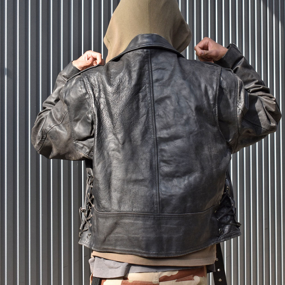 80-90’s THE Piero e arrow ライダース レザージャケット 52size 240218