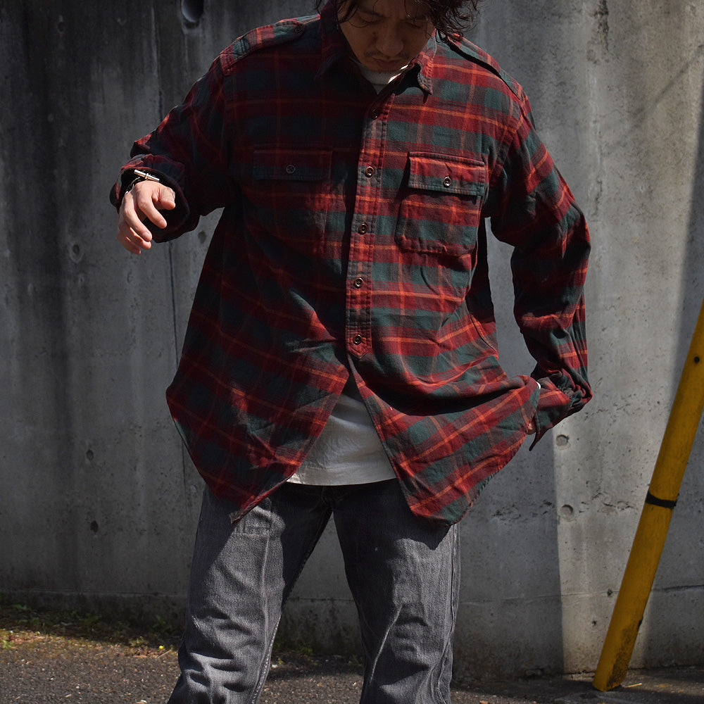 90's　Polo Ralph Lauren/ポロ ラルフ ローレン “TUCKER WORKSHIRT” チェック ワークシャツ ネルシャツ　 230515