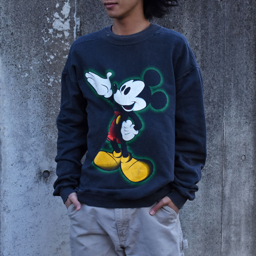 90’s Disney ”Mickey Mouse” スウェット USA製 240117