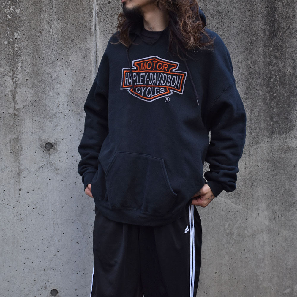 90’s Harley-Davidson ロゴ刺繍 パーカー 231130