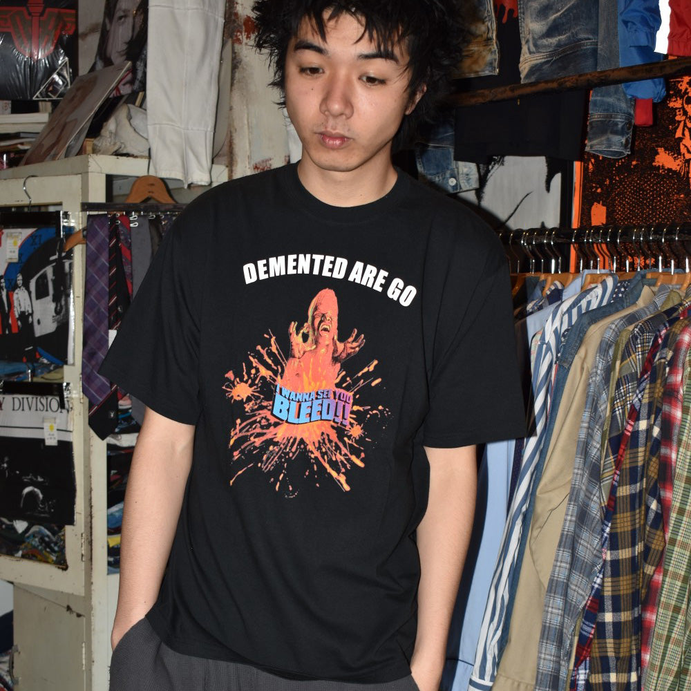Y2K Demented Are Go "I WANNA SEE YOU BLEED!!" サイコビリー ロックTシャツ 260602H