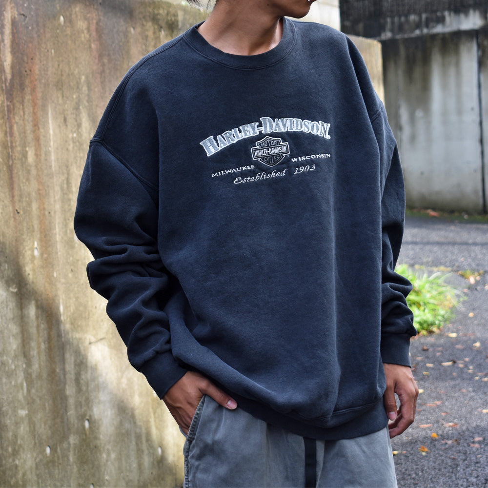 90’s Harley-Davidson logo刺繍 スウェット 231023