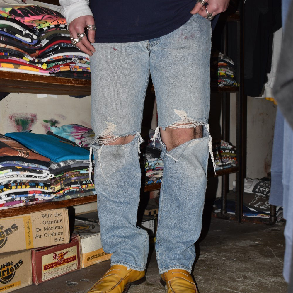 80's Levi's 501 クラッシュ デニムパンツ USA製 260217H