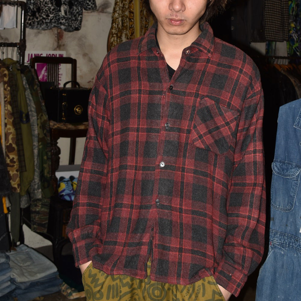 60’s Euro Vintage ウールチェックシャツ 251128H