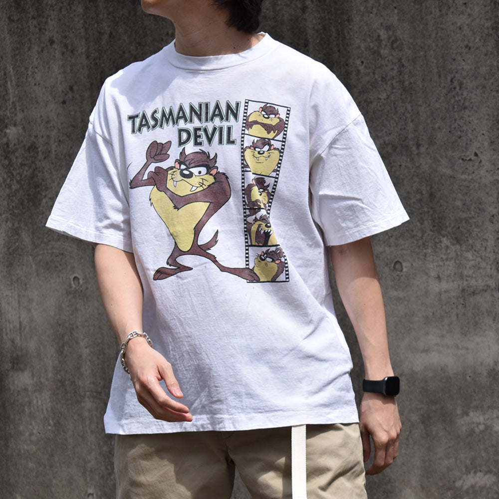 90's Looney Tunes ”TASMANIAN DEVIL” キャラ Tシャツ USA製 240413