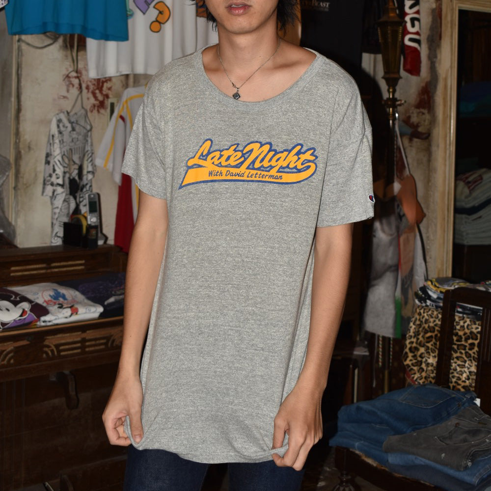 80's Champion "Late Night with David Letterman" TVショー Tシャツ 260811H