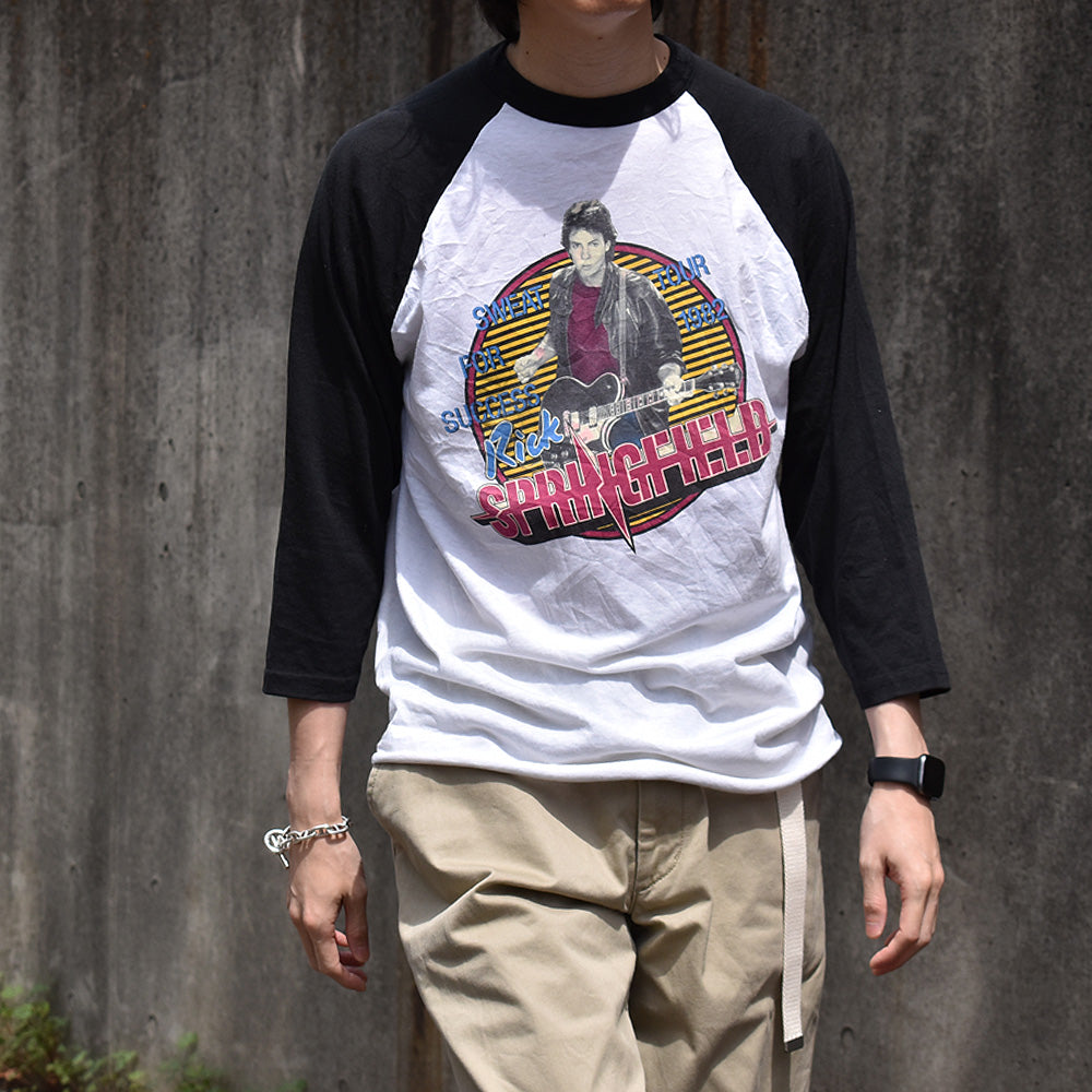 80's Rick Springfield “Success Hasn't Spoiled Me Yet / Tour 1982” ラグランスリーブ バンドTシャツ 240413