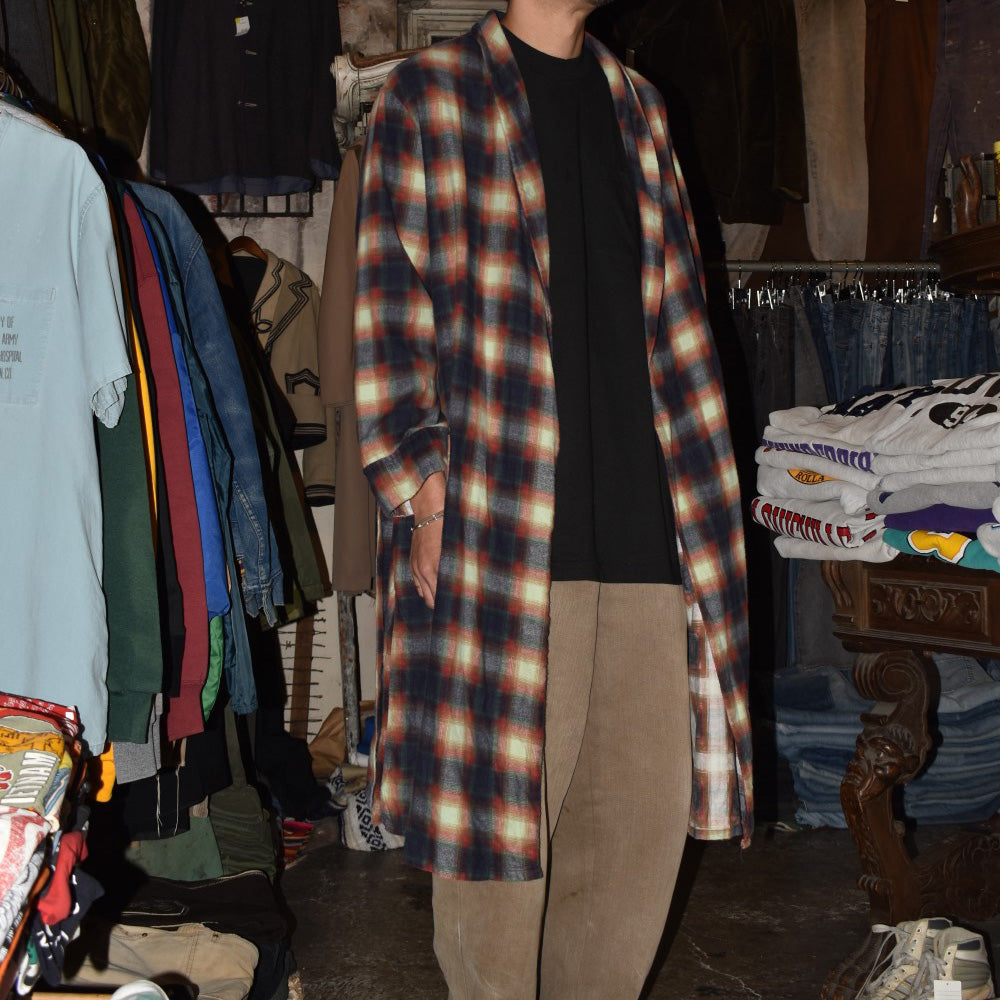 60’s John Wells オンブレ グランジ ネルガウン 251104H