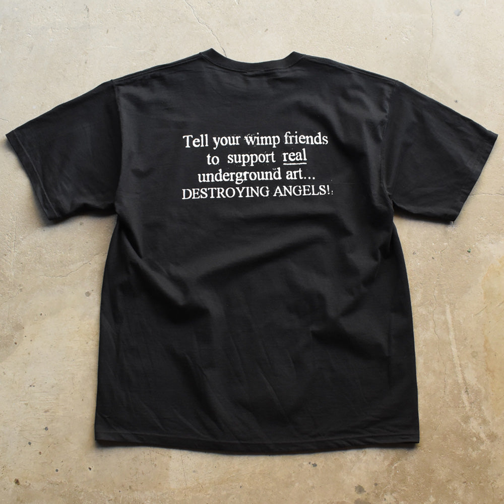 90’s デッドストック! Destroying Angels "The Battle for Art" アンダーグラウンド・ジン アート Tシャツ 250923